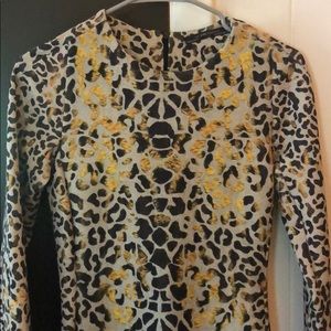 Zara neoprene leopard print dress
